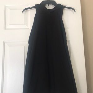 Open shoulder hooded sweatshirt